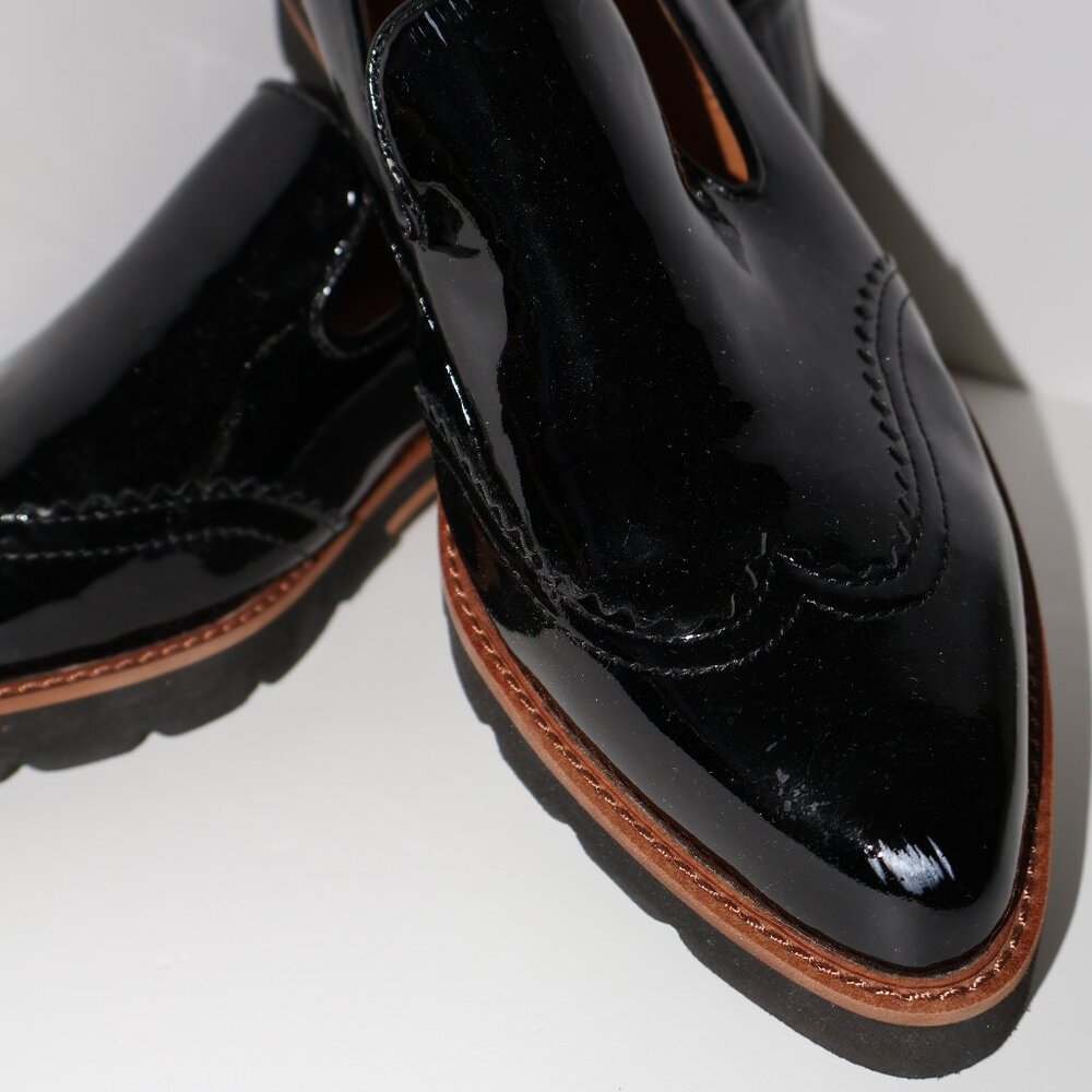 Classic Franco Sarto Black Penny Loafers – Size 6, Round Toe & Heel